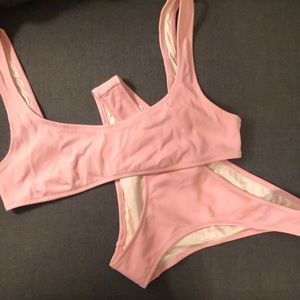 Solid & Striped light pink bikini